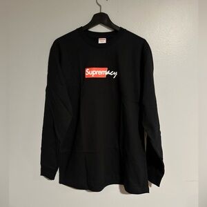 Men’s Medium Supreme Custom Shirt Long Sleeves Black
